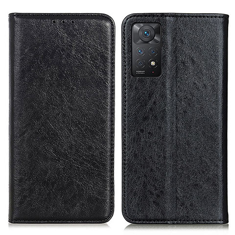 Coque Portefeuille Livre Cuir Etui Clapet K01Z pour Xiaomi Redmi Note 12 Pro 4G Noir