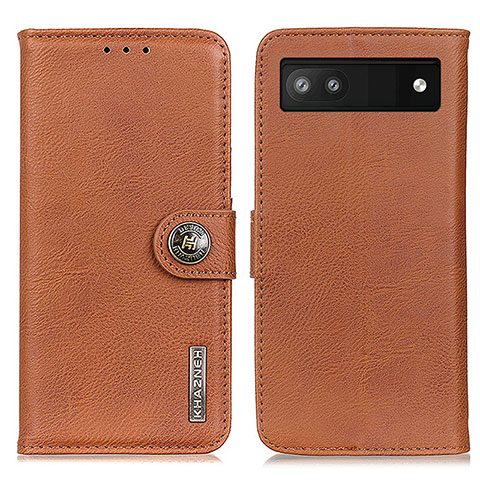 Coque Portefeuille Livre Cuir Etui Clapet K02Z pour Google Pixel 6a 5G Marron