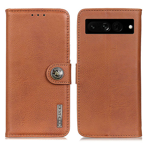 Coque Portefeuille Livre Cuir Etui Clapet K02Z pour Google Pixel 7 Pro 5G Marron