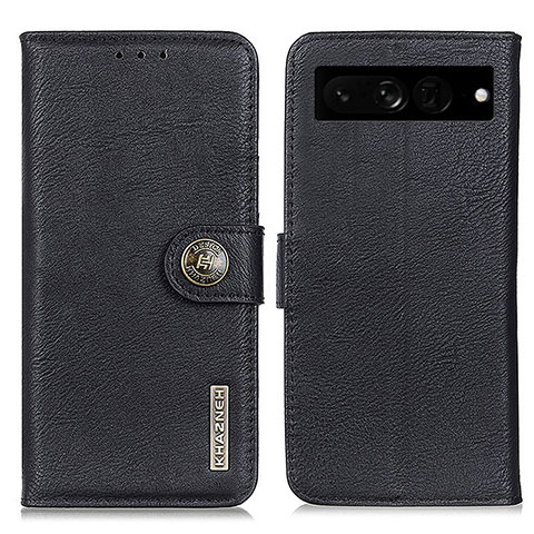 Coque Portefeuille Livre Cuir Etui Clapet K02Z pour Google Pixel 7 Pro 5G Noir