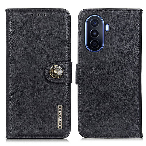 Coque Portefeuille Livre Cuir Etui Clapet K02Z pour Huawei Enjoy 50 Noir