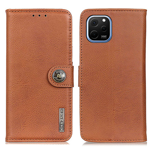 Coque Portefeuille Livre Cuir Etui Clapet K02Z pour Huawei Enjoy 50z Marron