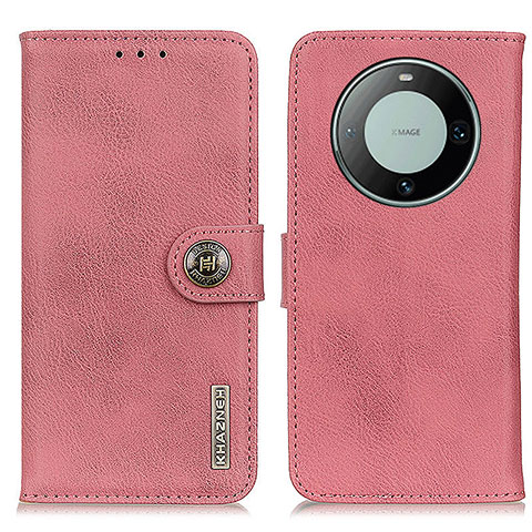 Coque Portefeuille Livre Cuir Etui Clapet K02Z pour Huawei Mate 60 Rose