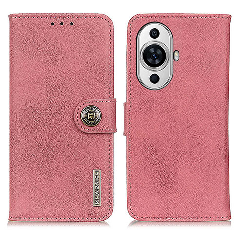 Coque Portefeuille Livre Cuir Etui Clapet K02Z pour Huawei Nova 11 Pro Rose