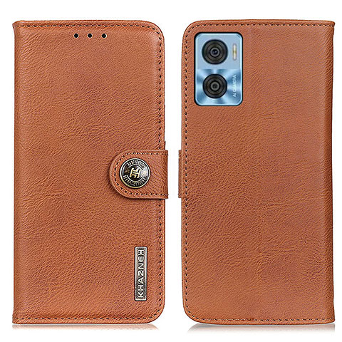 Coque Portefeuille Livre Cuir Etui Clapet K02Z pour Motorola Moto E22i Marron