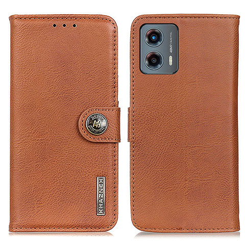 Coque Portefeuille Livre Cuir Etui Clapet K02Z pour Motorola Moto G 5G (2023) Marron