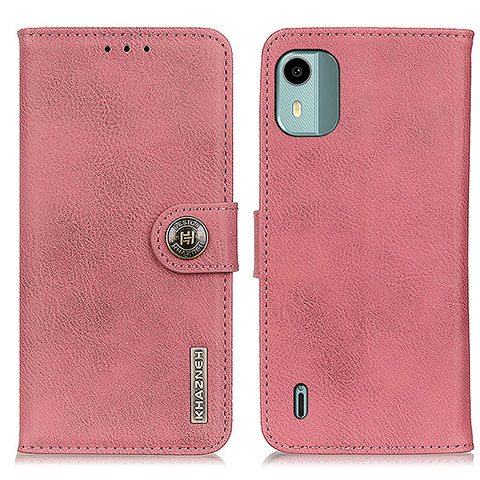 Coque Portefeuille Livre Cuir Etui Clapet K02Z pour Nokia C12 Plus Rose