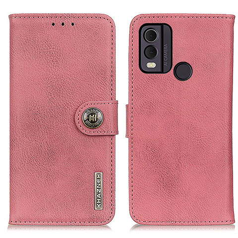 Coque Portefeuille Livre Cuir Etui Clapet K02Z pour Nokia C22 Rose