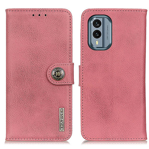 Coque Portefeuille Livre Cuir Etui Clapet K02Z pour Nokia X30 5G Rose