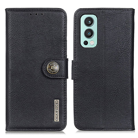 Coque Portefeuille Livre Cuir Etui Clapet K02Z pour OnePlus Nord 2 5G Noir