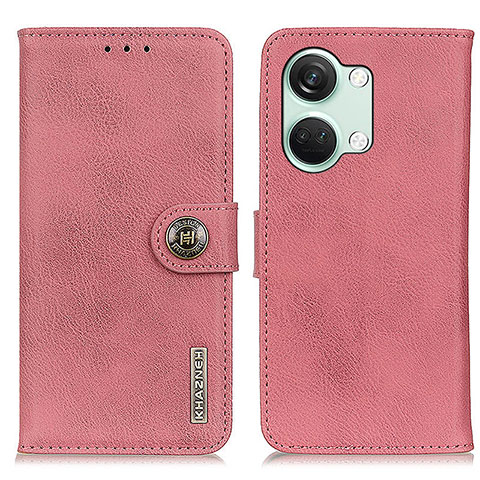 Coque Portefeuille Livre Cuir Etui Clapet K02Z pour OnePlus Nord 3 5G Rose