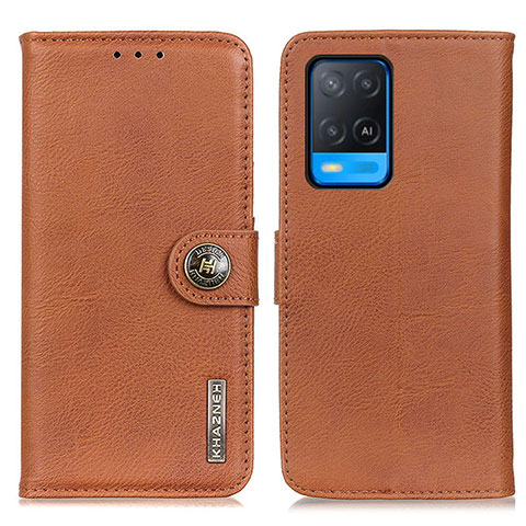 Coque Portefeuille Livre Cuir Etui Clapet K02Z pour Oppo A54 4G Marron