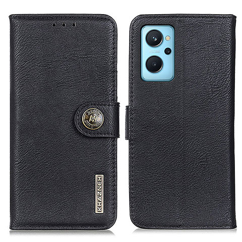 Coque Portefeuille Livre Cuir Etui Clapet K02Z pour Oppo A96 4G Noir