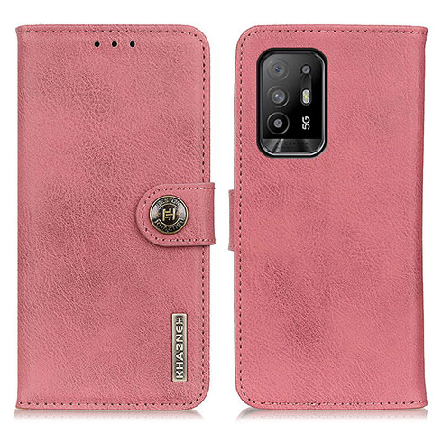 Coque Portefeuille Livre Cuir Etui Clapet K02Z pour Oppo F19 Pro+ Plus 5G Rose