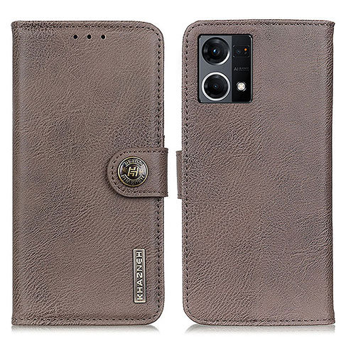 Coque Portefeuille Livre Cuir Etui Clapet K02Z pour Oppo F21 Pro 4G Gris