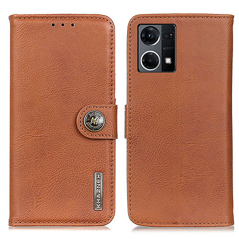 Coque Portefeuille Livre Cuir Etui Clapet K02Z pour Oppo F21s Pro 4G Marron