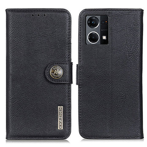 Coque Portefeuille Livre Cuir Etui Clapet K02Z pour Oppo F21s Pro 4G Noir