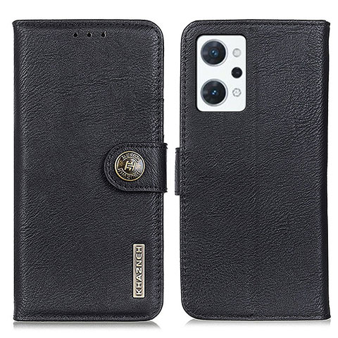 Coque Portefeuille Livre Cuir Etui Clapet K02Z pour Oppo Reno7 A Noir