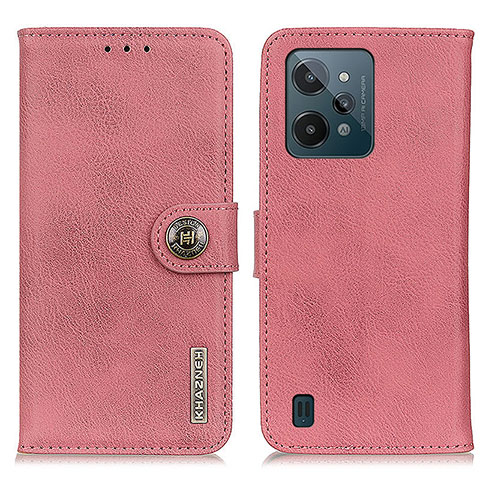 Coque Portefeuille Livre Cuir Etui Clapet K02Z pour Realme C31 Rose