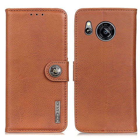 Coque Portefeuille Livre Cuir Etui Clapet K02Z pour Sharp Aquos Sense8 Marron