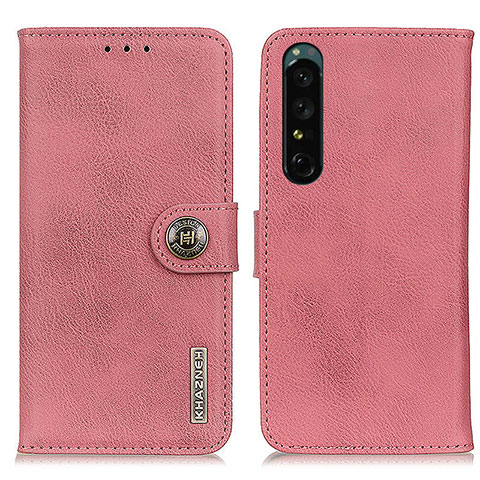 Coque Portefeuille Livre Cuir Etui Clapet K02Z pour Sony Xperia 1 IV Rose