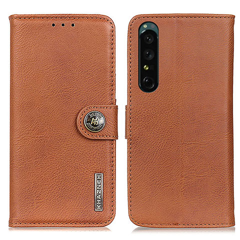 Coque Portefeuille Livre Cuir Etui Clapet K02Z pour Sony Xperia 1 IV SO-51C Marron