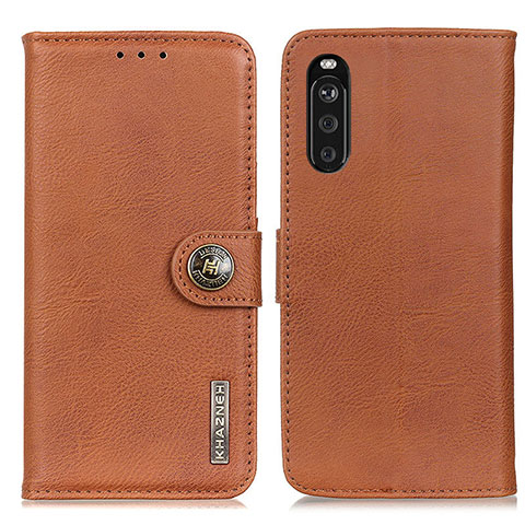 Coque Portefeuille Livre Cuir Etui Clapet K02Z pour Sony Xperia 10 III Lite Marron