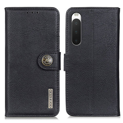 Coque Portefeuille Livre Cuir Etui Clapet K02Z pour Sony Xperia 10 IV Noir