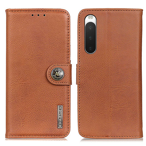 Coque Portefeuille Livre Cuir Etui Clapet K02Z pour Sony Xperia 10 IV SO-52C Marron