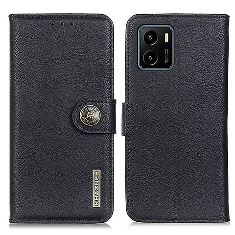 Coque Portefeuille Livre Cuir Etui Clapet K02Z pour Vivo Y15S Noir