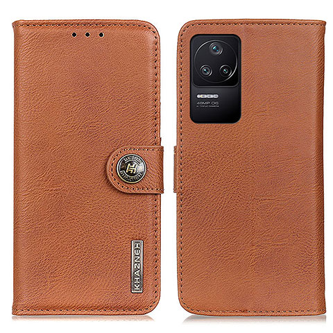 Coque Portefeuille Livre Cuir Etui Clapet K02Z pour Xiaomi Poco F4 5G Marron