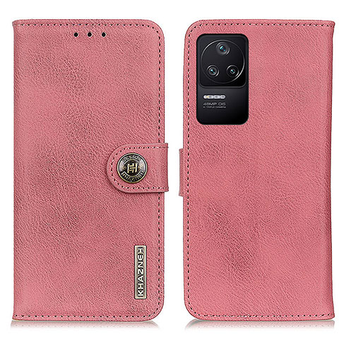 Coque Portefeuille Livre Cuir Etui Clapet K02Z pour Xiaomi Poco F4 5G Rose