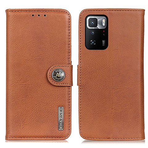 Coque Portefeuille Livre Cuir Etui Clapet K02Z pour Xiaomi Poco X3 GT 5G Marron