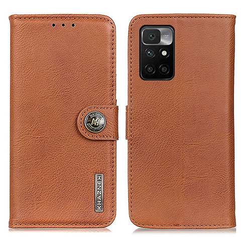 Coque Portefeuille Livre Cuir Etui Clapet K02Z pour Xiaomi Redmi 10 4G Marron