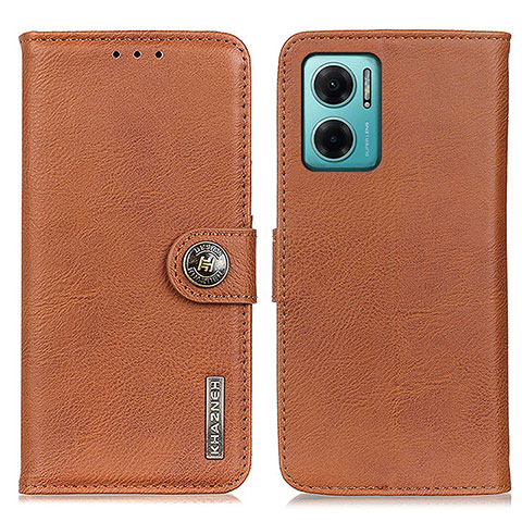 Coque Portefeuille Livre Cuir Etui Clapet K02Z pour Xiaomi Redmi 10 Prime Plus 5G Marron