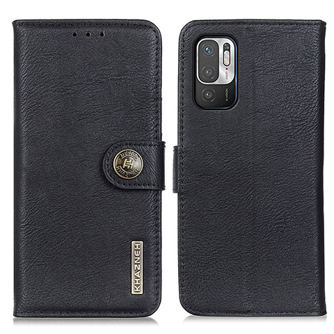 Coque Portefeuille Livre Cuir Etui Clapet K02Z pour Xiaomi Redmi Note 10 5G Noir