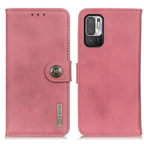 Coque Portefeuille Livre Cuir Etui Clapet K02Z pour Xiaomi Redmi Note 10 5G Rose