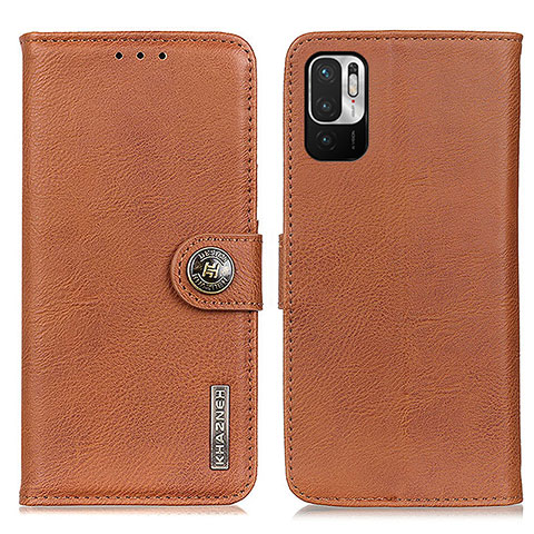 Coque Portefeuille Livre Cuir Etui Clapet K02Z pour Xiaomi Redmi Note 10 JE 5G Marron