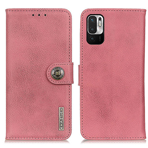 Coque Portefeuille Livre Cuir Etui Clapet K02Z pour Xiaomi Redmi Note 10 JE 5G Rose