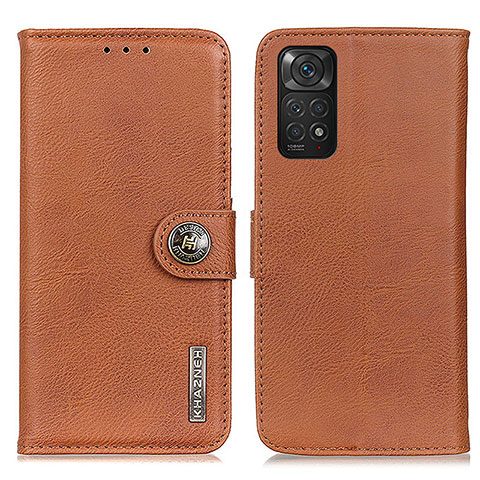 Coque Portefeuille Livre Cuir Etui Clapet K02Z pour Xiaomi Redmi Note 11 4G (2022) Marron