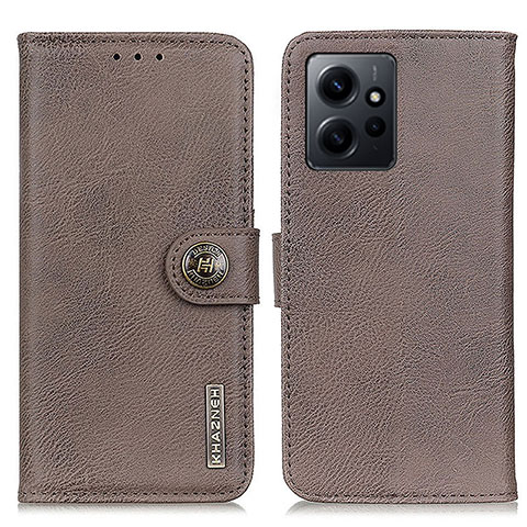 Coque Portefeuille Livre Cuir Etui Clapet K02Z pour Xiaomi Redmi Note 12 4G Gris