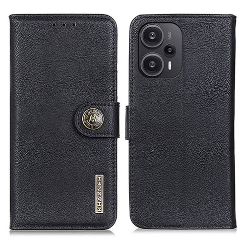 Coque Portefeuille Livre Cuir Etui Clapet K02Z pour Xiaomi Redmi Note 12 Turbo 5G Noir