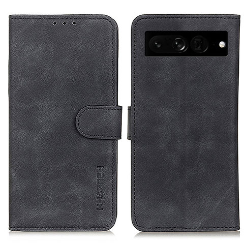 Coque Portefeuille Livre Cuir Etui Clapet K03Z pour Google Pixel 7 Pro 5G Noir