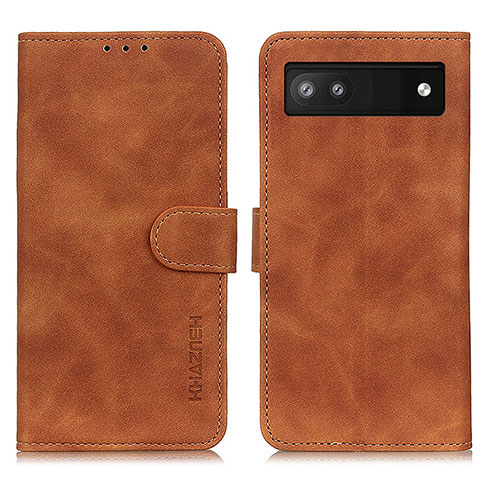 Coque Portefeuille Livre Cuir Etui Clapet K03Z pour Google Pixel 7a 5G Marron