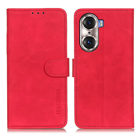 Coque Portefeuille Livre Cuir Etui Clapet K03Z pour Huawei Honor 60 5G Rouge