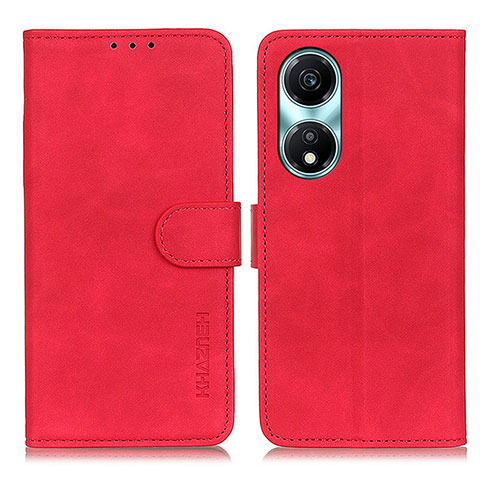 Coque Portefeuille Livre Cuir Etui Clapet K03Z pour Huawei Honor X5 Plus Rouge