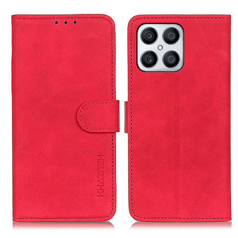 Coque Portefeuille Livre Cuir Etui Clapet K03Z pour Huawei Honor X8 4G Rouge