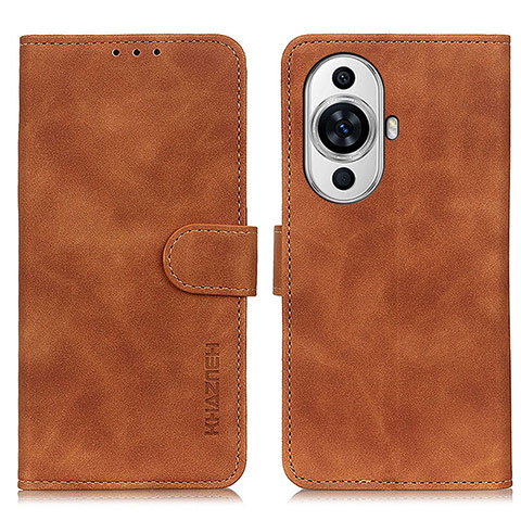 Coque Portefeuille Livre Cuir Etui Clapet K03Z pour Huawei Nova 11 Ultra Marron