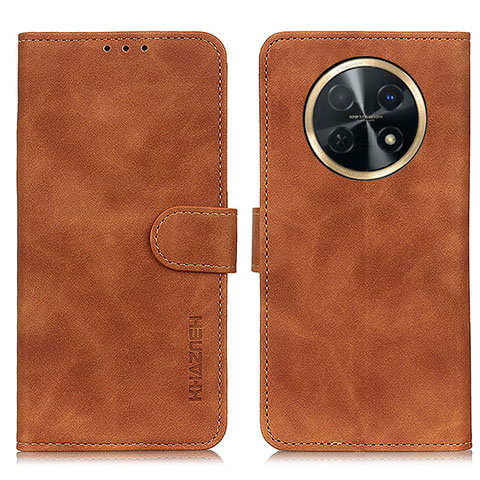 Coque Portefeuille Livre Cuir Etui Clapet K03Z pour Huawei Nova Y91 Marron