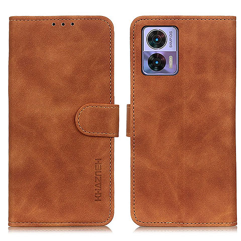 Coque Portefeuille Livre Cuir Etui Clapet K03Z pour Motorola Moto Edge 30 Lite 5G Marron